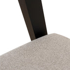 Black Dining Chair - Grey Seat (Set of 2)