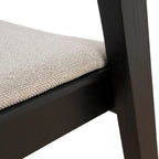 Black Dining Chair - Grey Seat (Set of 2)