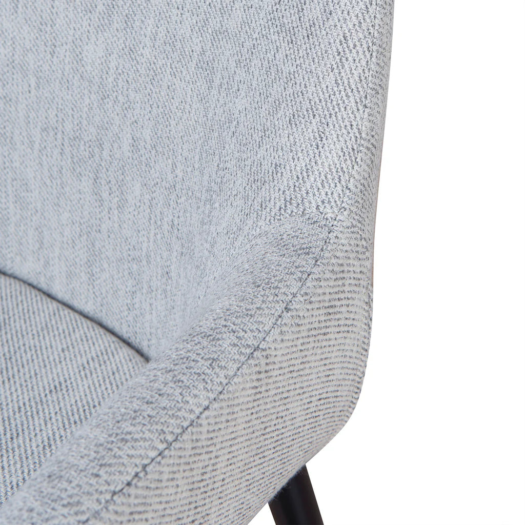 Fabric Dining chair - Silver Grey (Set of 2)