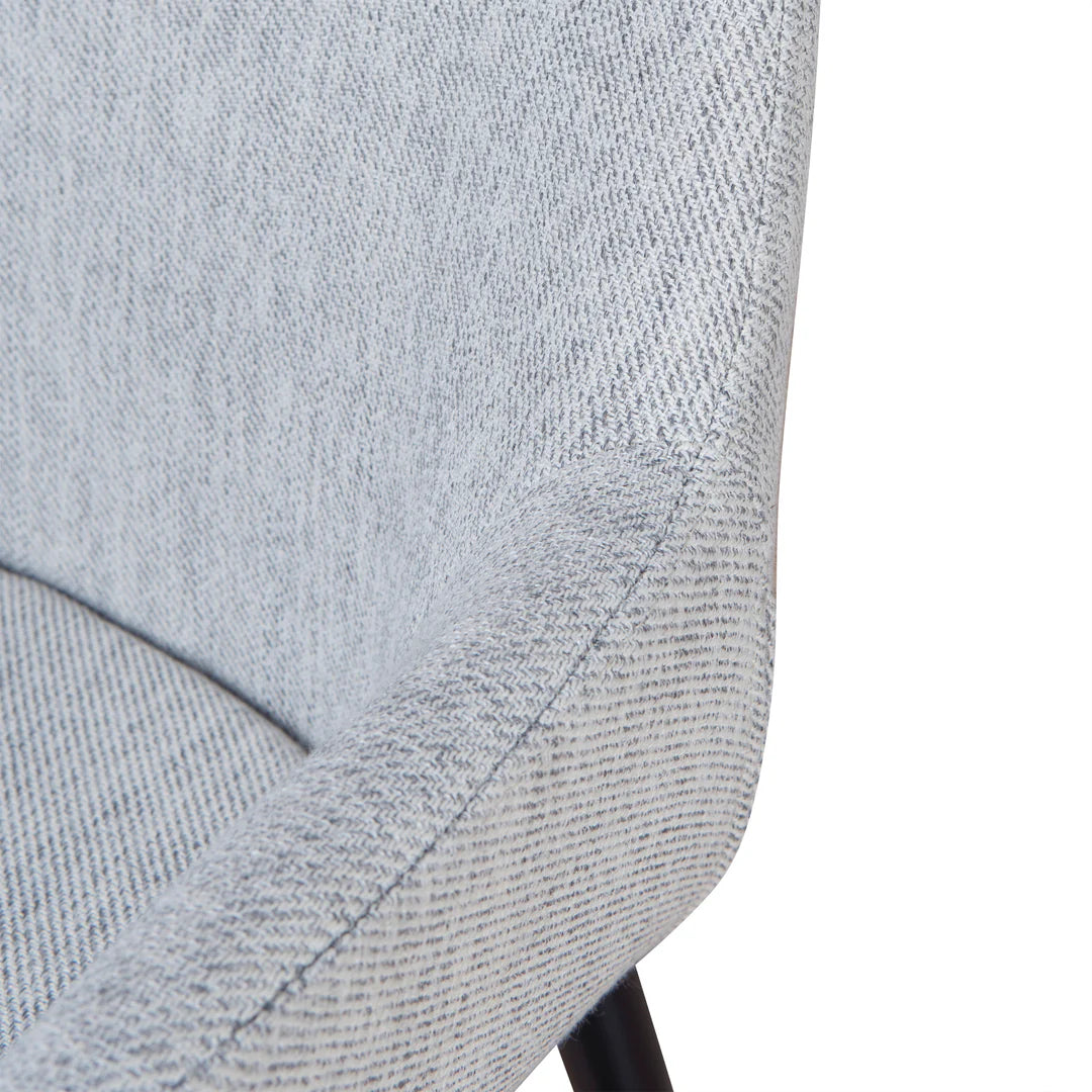 Fabric Dining chair - Silver Grey (Set of 2)