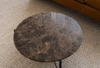 Nimes Coffee Table - Dark Emperador & Black Powder Coat
