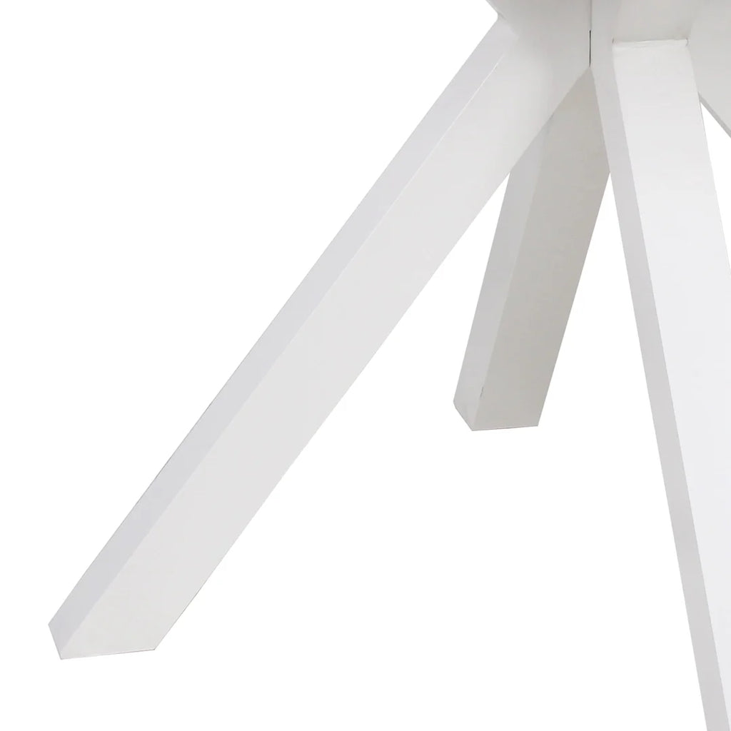 90cm Round Sand White Outdoor Dining Table - Natural