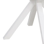 90cm Round Sand White Outdoor Dining Table - Natural