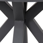 90cm Round Charcoal Outdoor Dining Table - Natural