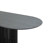 2.8m Oval Dining Table - Black Stain