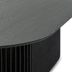 2.8m Oval Dining Table - Black Stain
