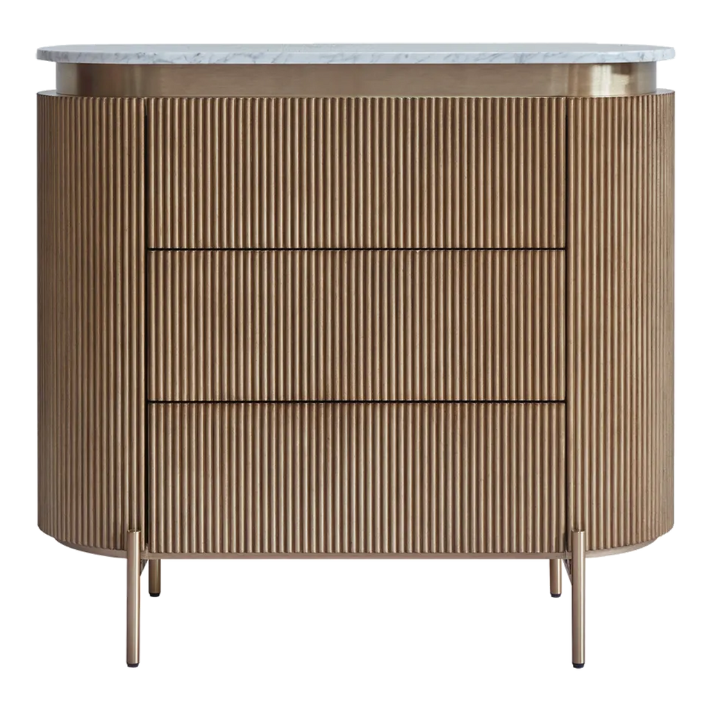Demarco 3 Drawer Chest - Antique Gold