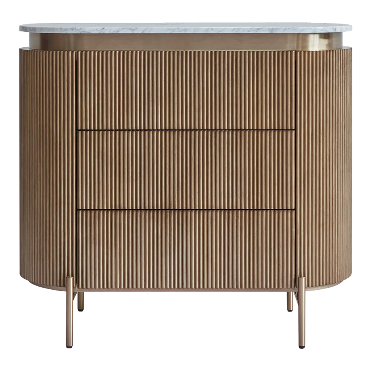Demarco 3 Drawer Chest - Antique Gold