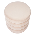 Devon Stool - Nude Velvet