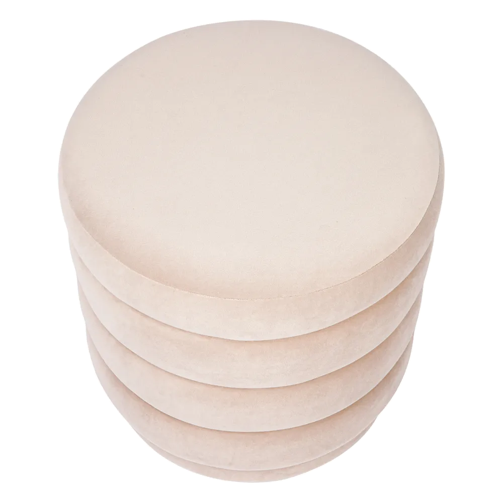 Devon Stool - Nude Velvet