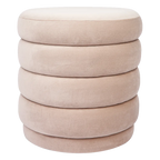 Demi Stool - Nude Velvet