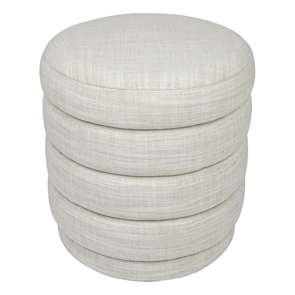 Devon Stool - Off White Linen