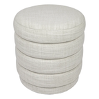 Devon Stool - Off White Linen