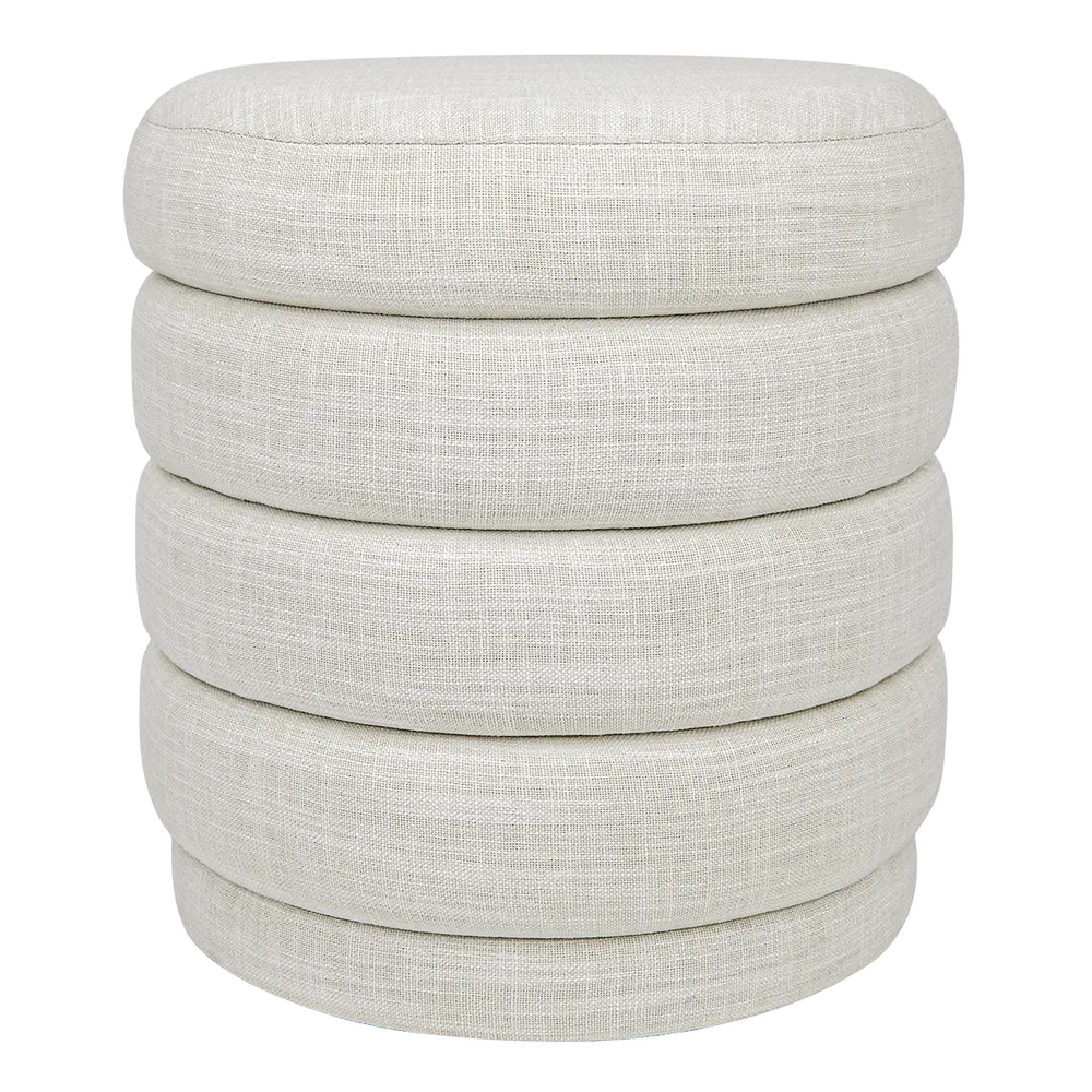 Devon Stool - Off White Linen