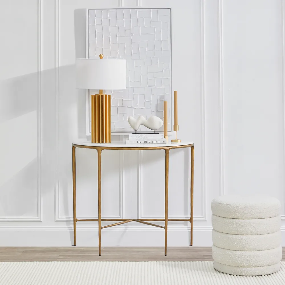 Devon Stool - White Boucle