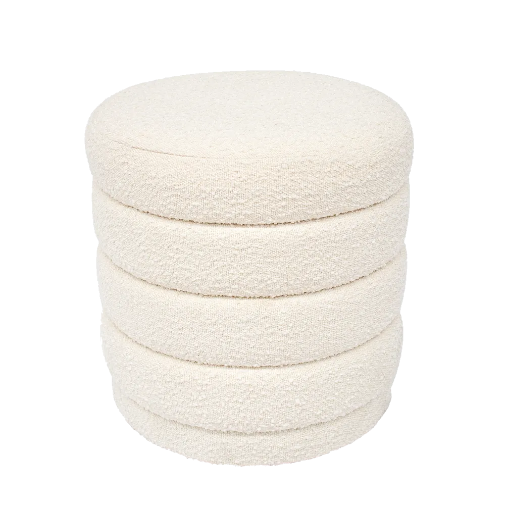 Demi Stool - White Boucle