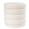 Demi Stool - White Boucle
