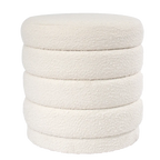 Demi Stool - White Boucle