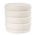 Devon Stool - White Boucle