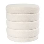 Devon Stool - White Boucle