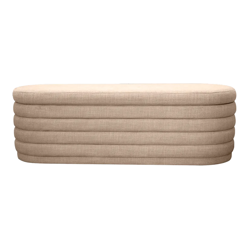 Demi Storage Bench Ottoman - Beige