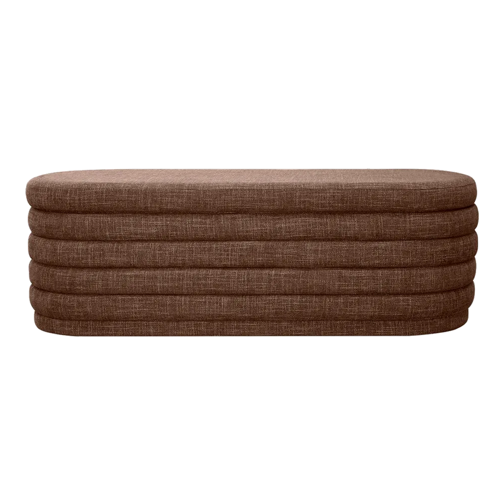 Demi Storage Bench Ottoman - Chocolate