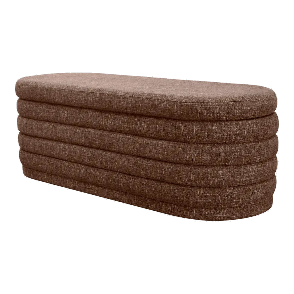 Demi Storage Bench Ottoman - Chocolate