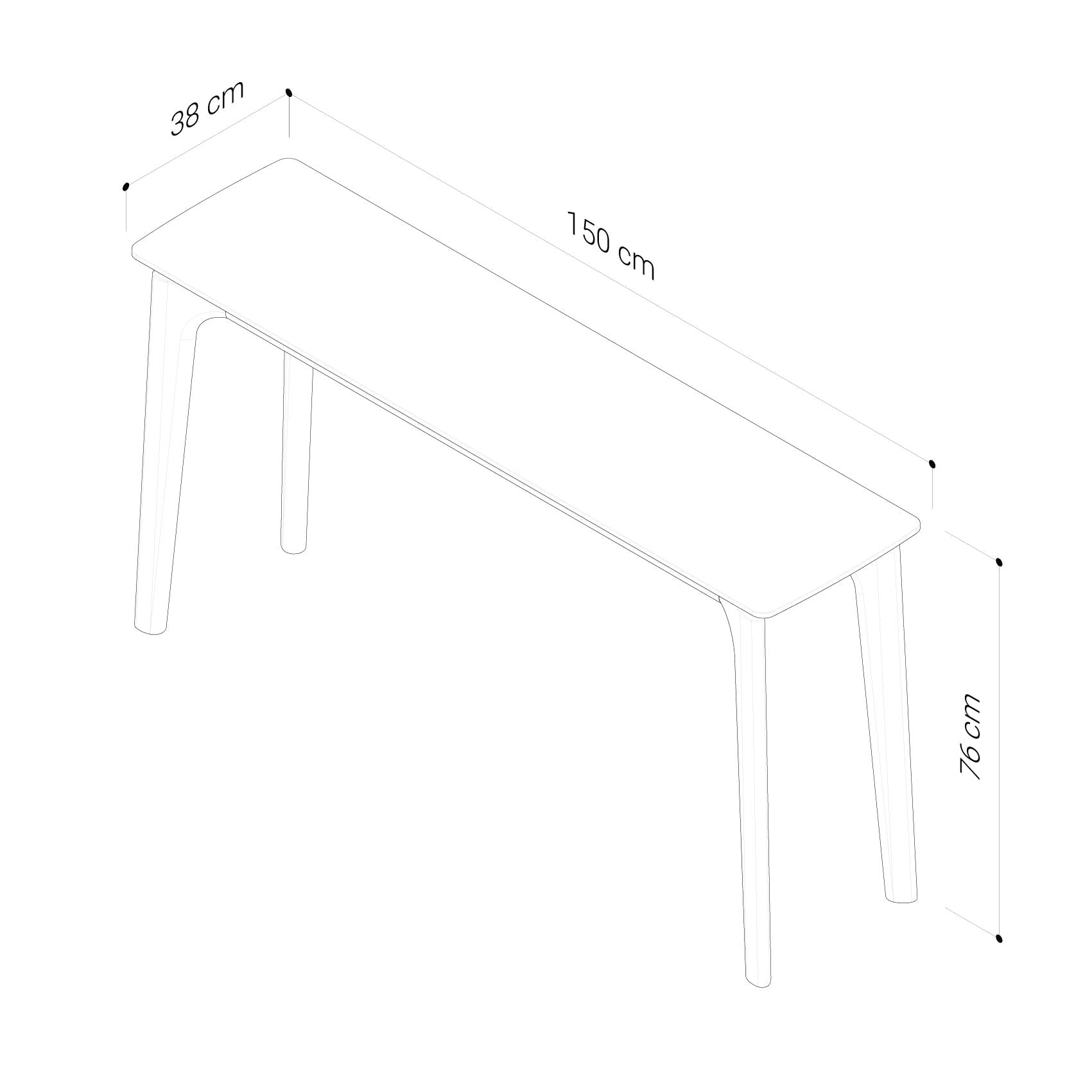 Erin Console Table - Oak Natural