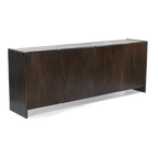 Edwin River Brown Marble Buffet - Dark Walnut