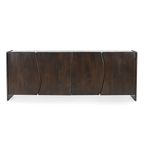 Eldridge River Brown Marble Buffet - Dark Walnut