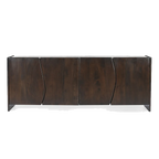 Edwin River Brown Marble Buffet - Dark Walnut