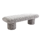 Eleanor Bench Ottoman - Charcoal Jacquard