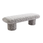 Elsworth Bench Ottoman - Charcoal Jacquard