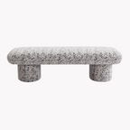 Elsworth Bench Ottoman - Charcoal Jacquard