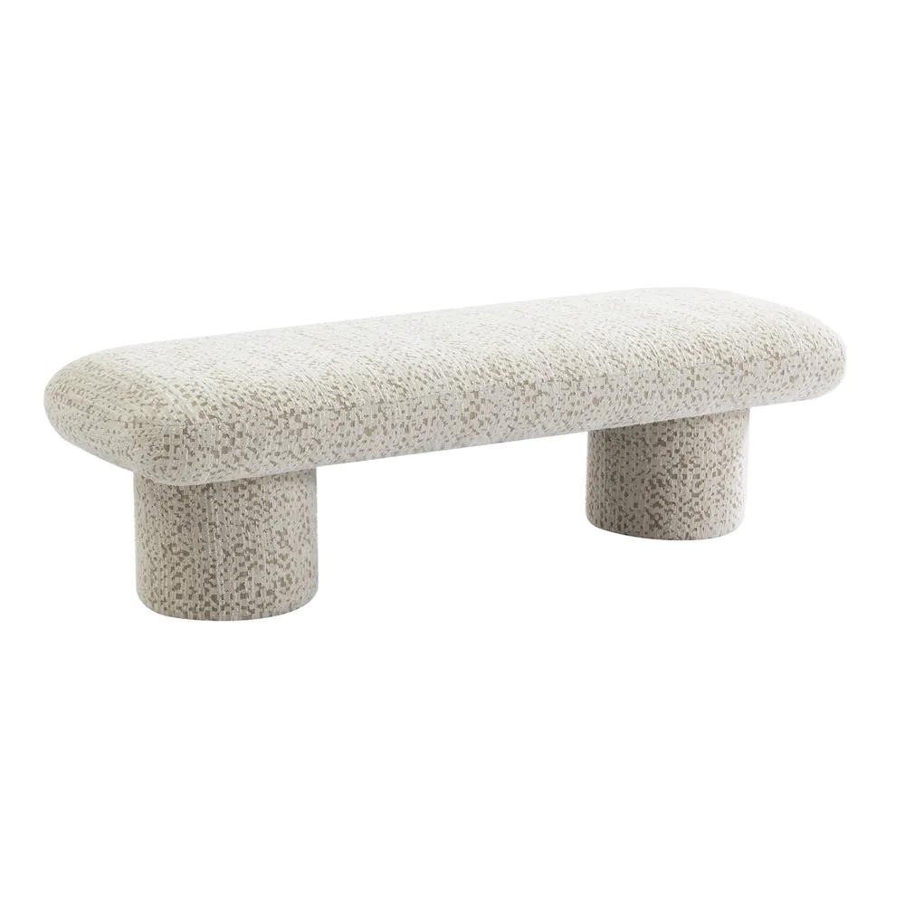 Elsworth Bench Ottoman - Oyster Jacquard