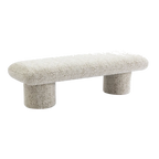 Eleanor Bench Ottoman - Oyster Jacquard