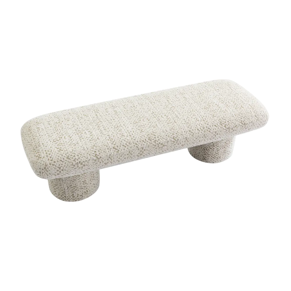 Elsworth Bench Ottoman - Oyster Jacquard