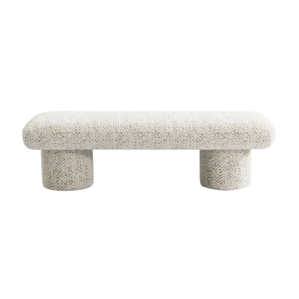 Elsworth Bench Ottoman - Oyster Jacquard