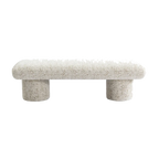 Eleanor Bench Ottoman - Oyster Jacquard
