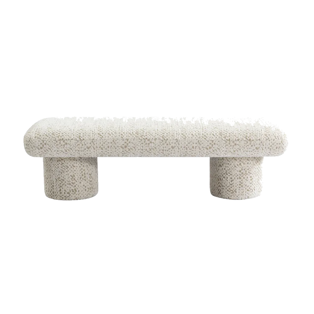Eleanor Bench Ottoman - Oyster Jacquard