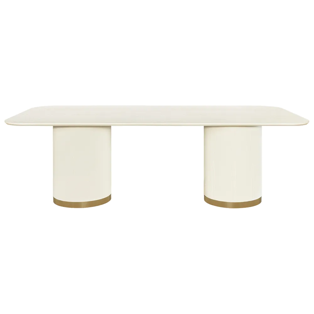 Ellison Rectangular Dining Table - 2.4m Ivory