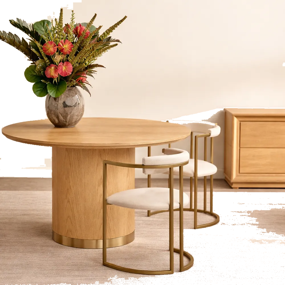 Eli Round Dining Table - 1.2m Oak