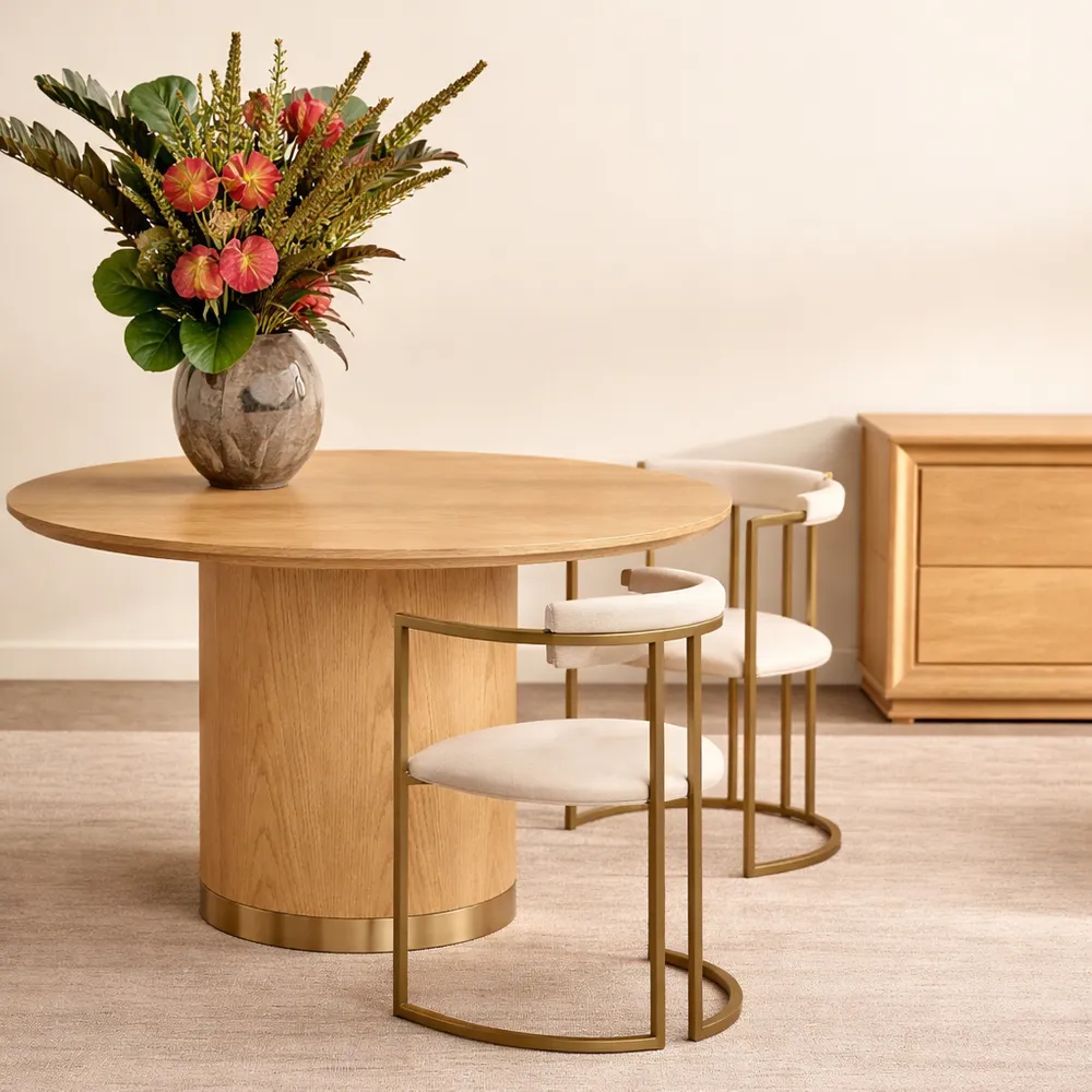 Ellison Round Dining Table - 1.2m Oak
