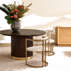 Eli Round Dining Table - 1.2m Smoked Oak
