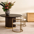 Ellison Round Dining Table - 1.2m Smoked Oak
