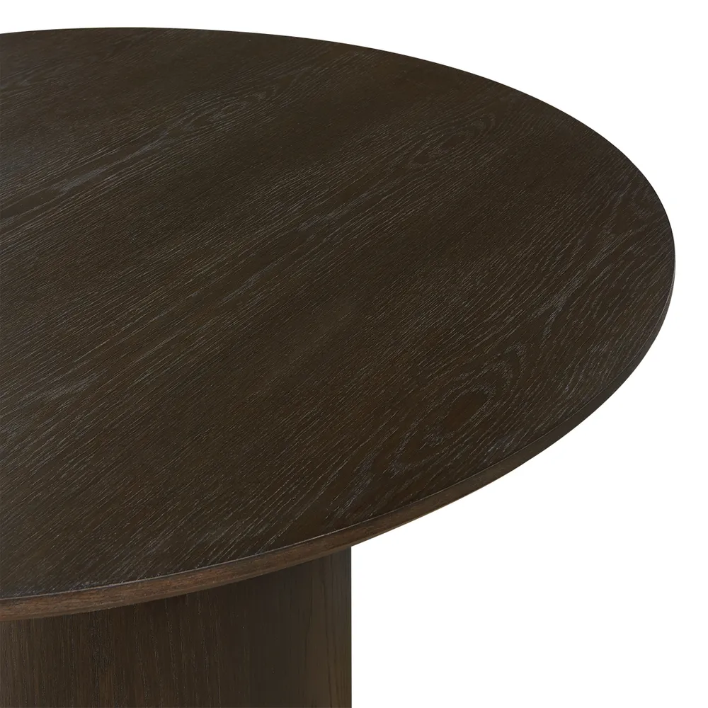 Ellison Round Dining Table - 1.2m Smoked Oak