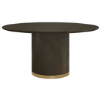 Eli Round Dining Table - 1.5m Smoked Oak