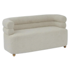 Hurst Boucle Fabric Sofa, 2 Seater, Natural
