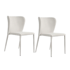 Foley Dining Chair Set of 2 - Natural w Fabric Legs