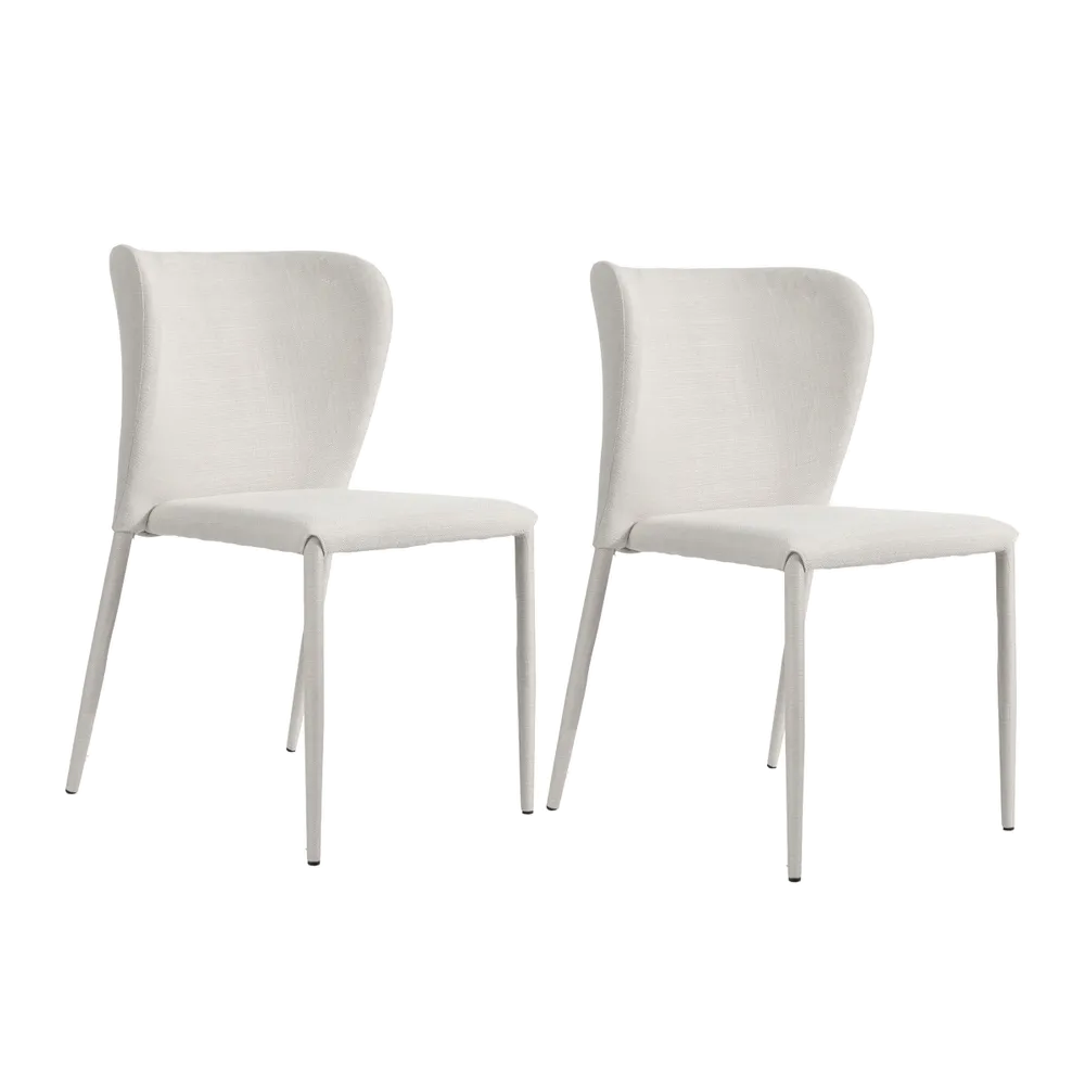 Forrest Dining Chair Set of 2 - Natural w Fabric Legs